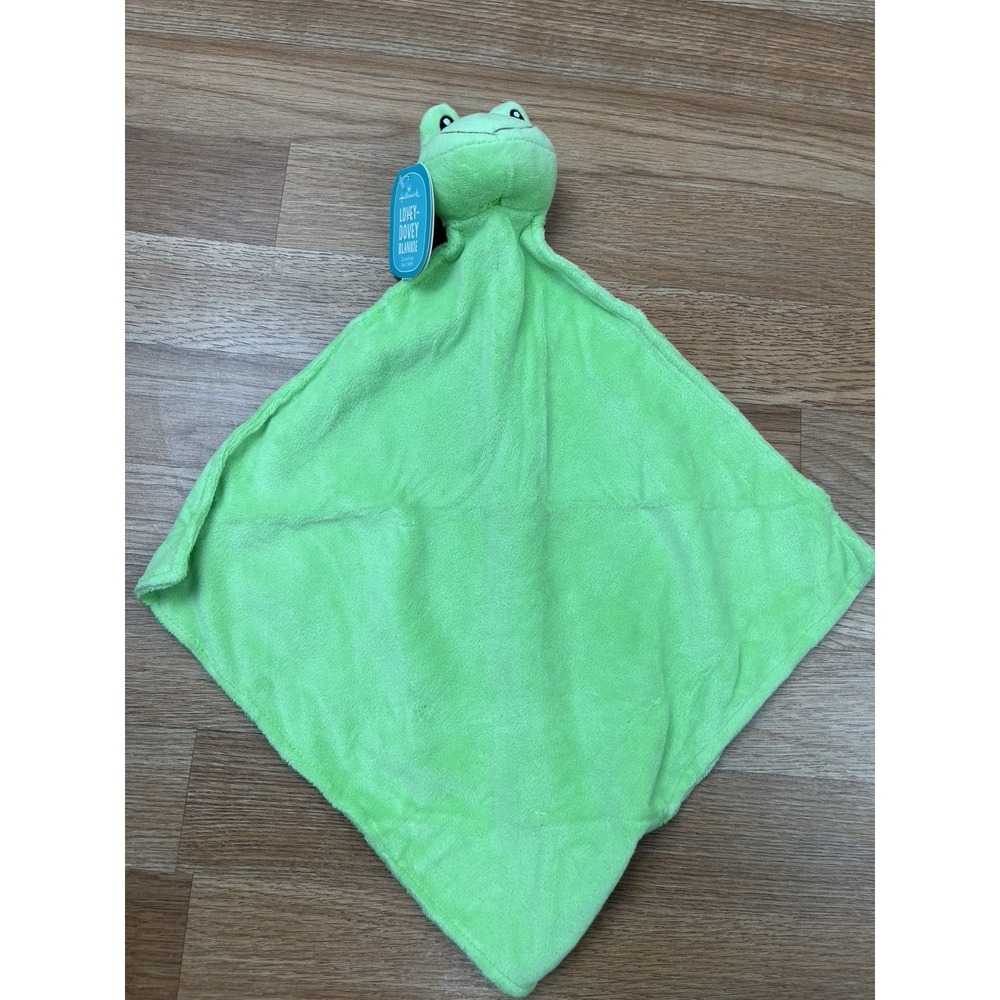 Hallmark Frog Security Blanket Lovey Dovey Green Super‎ Soft NEW